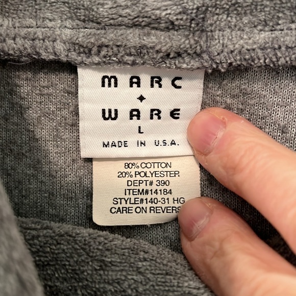 MARC + WARE WOMENS LARGE GRAY VELOUR TUNIC XL see measurements - Picture 2 of 6